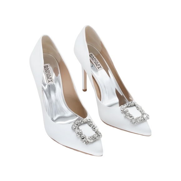 Badgley Mischka Shoes - Badgley Mischka Cher Evening Bridal Pumps White Size 10